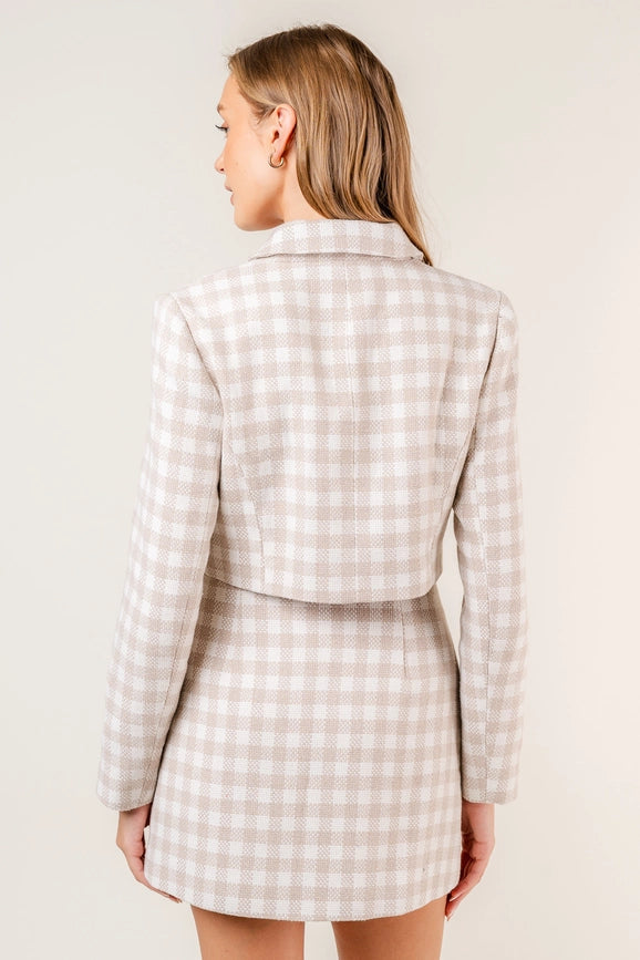 Checkered Tweed JACKET