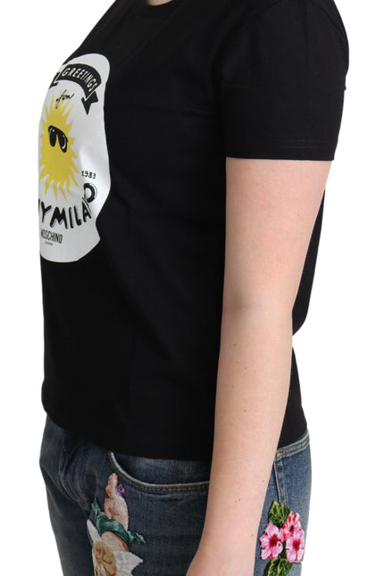 Chic Moschino Cotton Tee with Milano Print