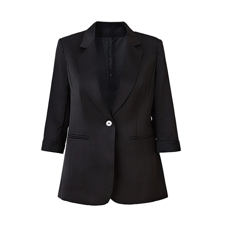 Chic Slim Fit Single-Button Suit Jacket