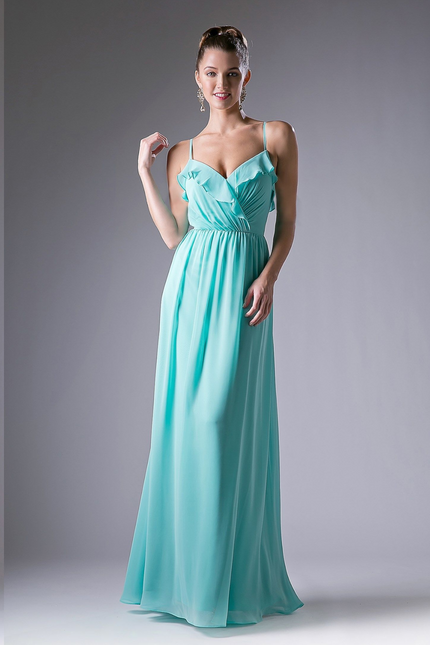 Chiffon Long Empire Waist Dress-4