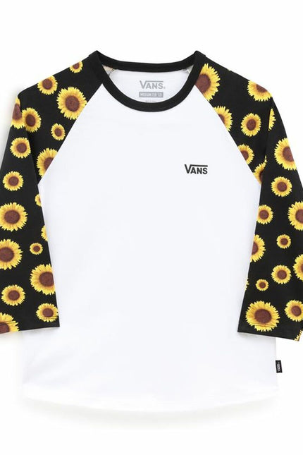 Children’s Long Sleeve T-shirt Vans Sunlit Reglan White-0