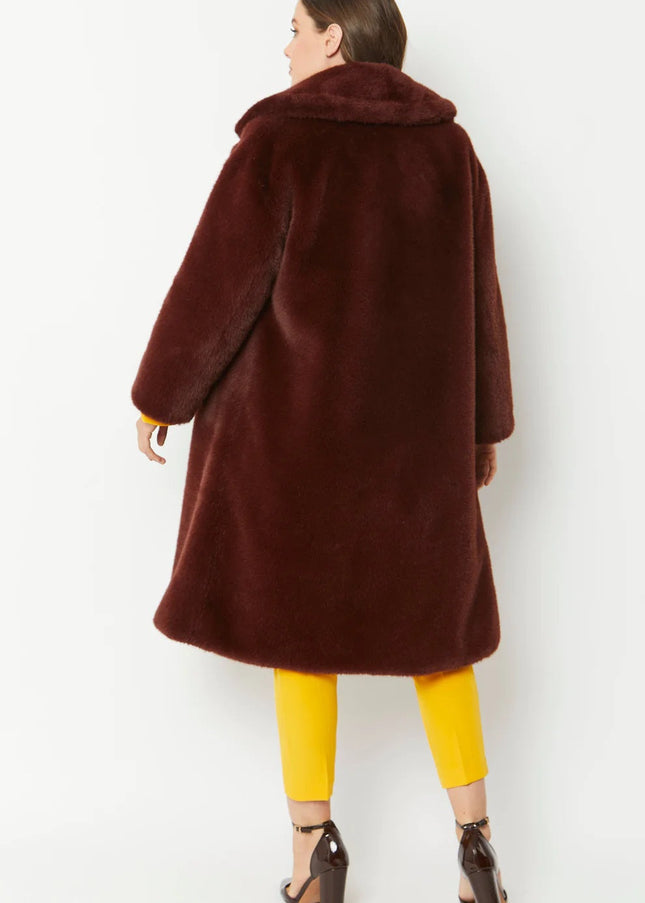 Chocolate Faux Fur Coat-3