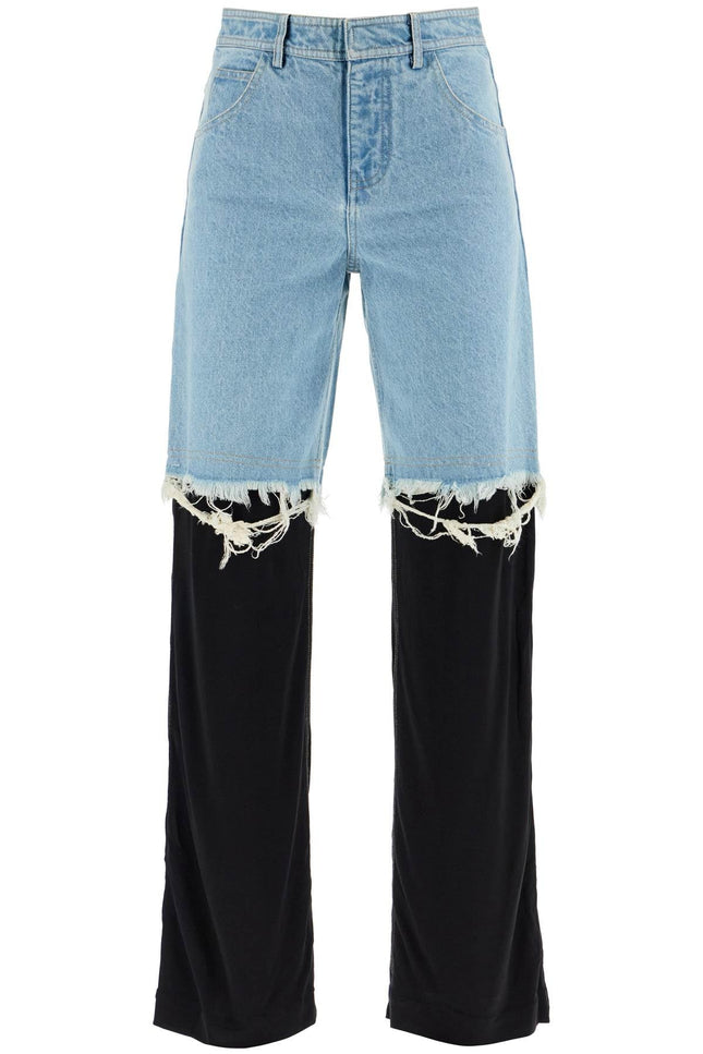 Christopher Esber high-waisted jeans with jersey inserts