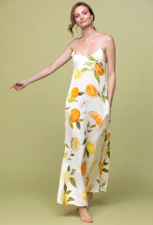 Citric Strappy Long Dress