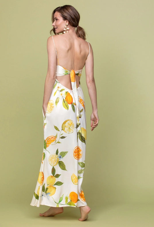 Citric Strappy Long Dress