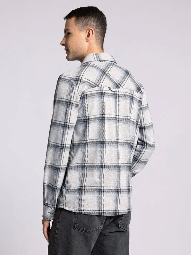 Clark Shirt - Long Sleeve Button Up BLACK GREY PLAID