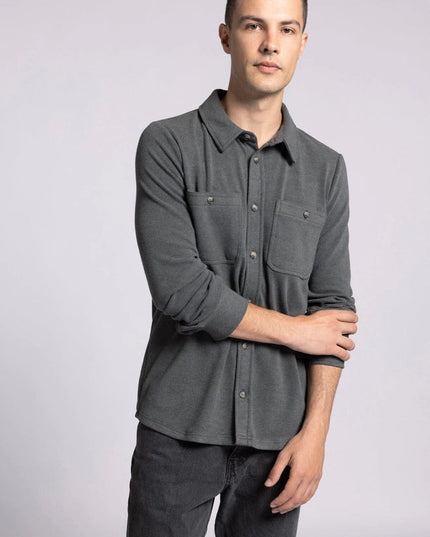 Clark Shirt - Long Sleeve Button Up BLACK OLIVE