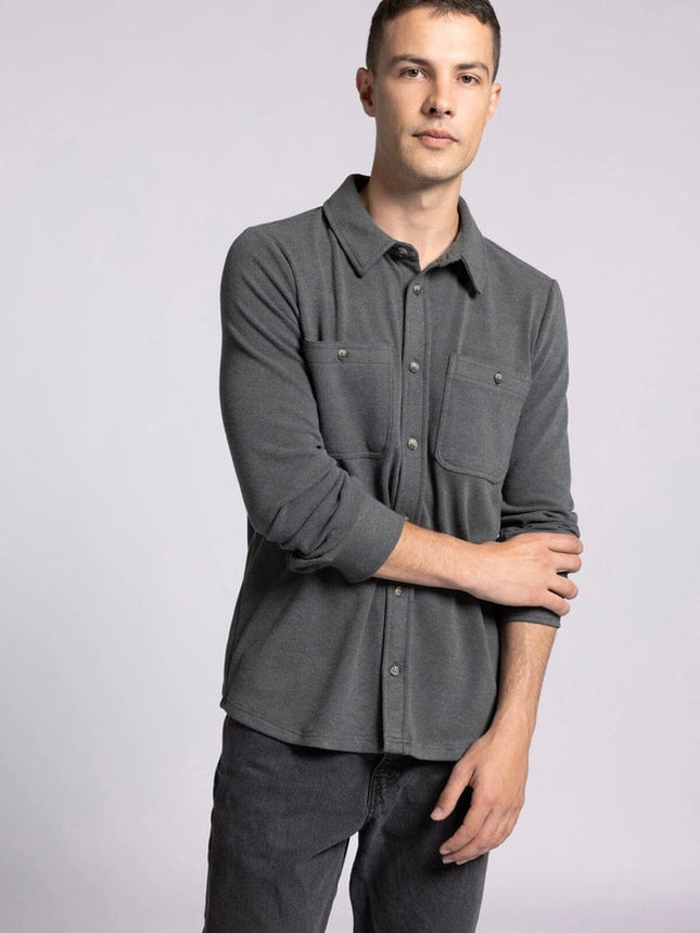 Clark Shirt - Long Sleeve Button Up BLACK OLIVE