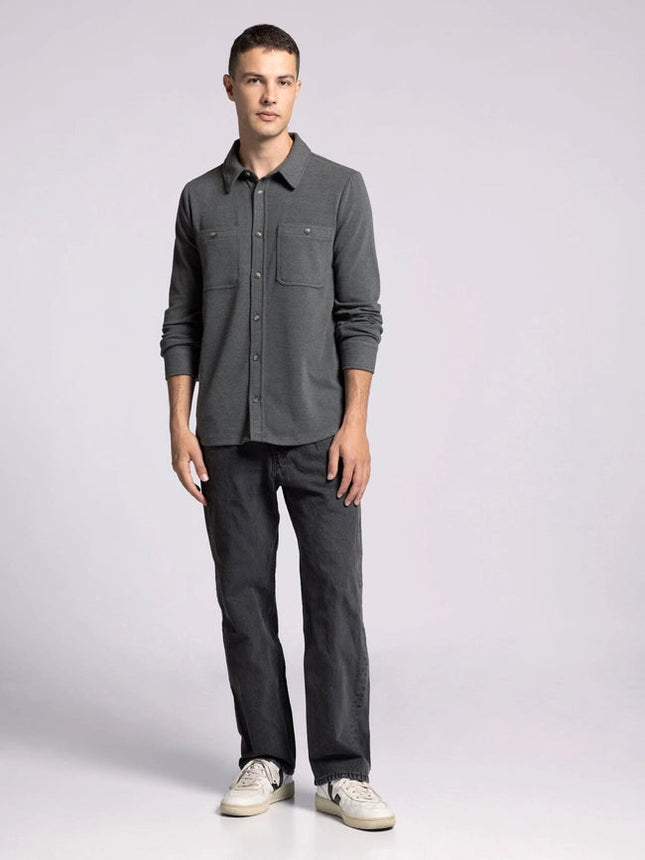 Clark Shirt - Long Sleeve Button Up BLACK OLIVE