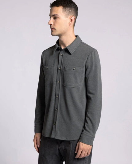 Clark Shirt - Long Sleeve Button Up BLACK OLIVE