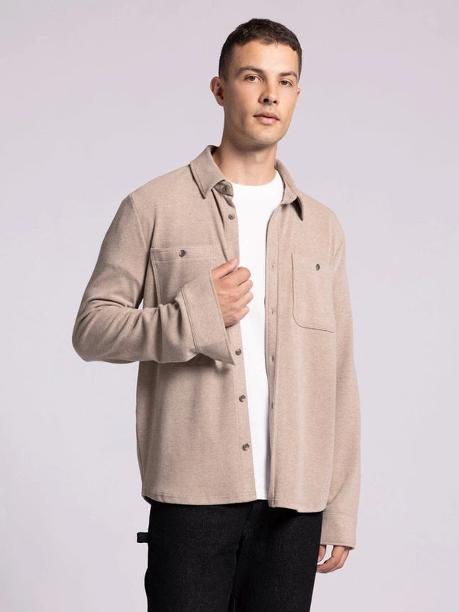 Clark Shirt - Long Sleeve Button Up CLOVE HEATHER