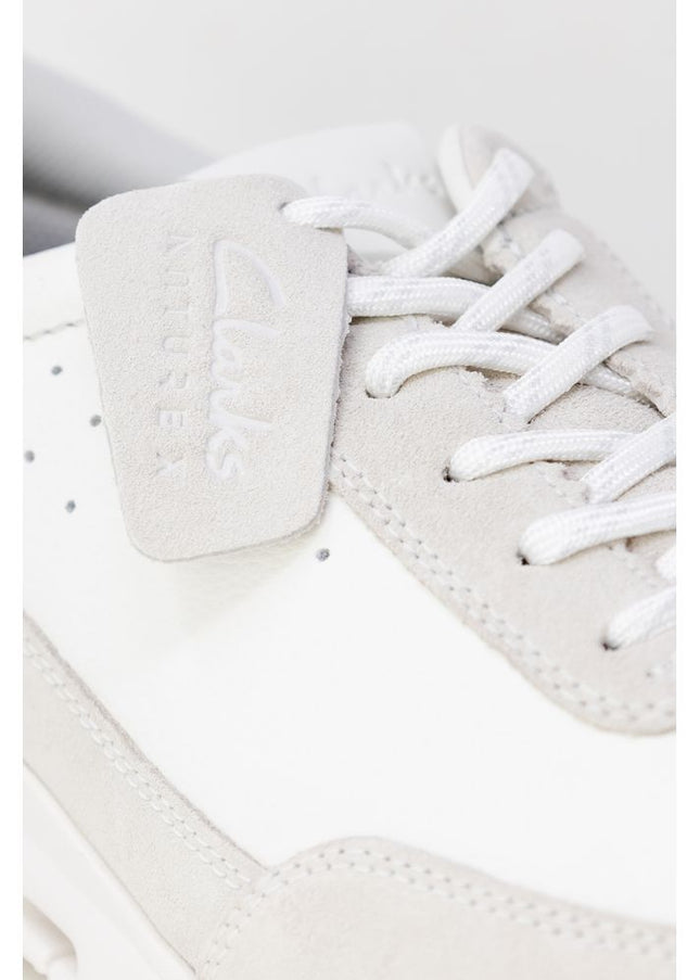 Clarks White Leather Sneaker