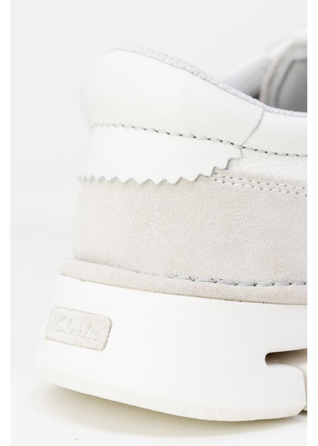 Clarks White Leather Sneaker