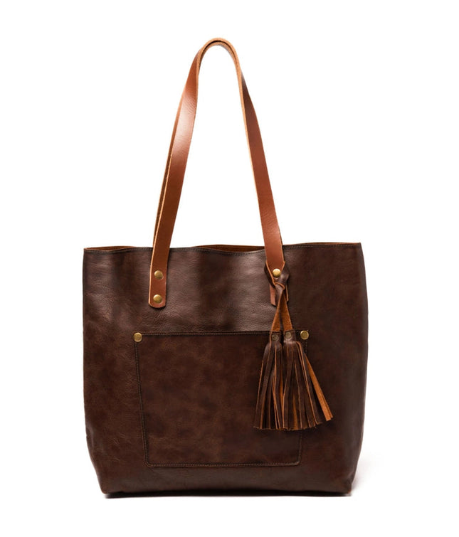 Classic Leather Tote Coffee Brown