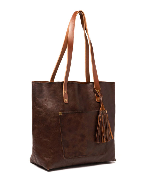 Classic Leather Tote Coffee Brown