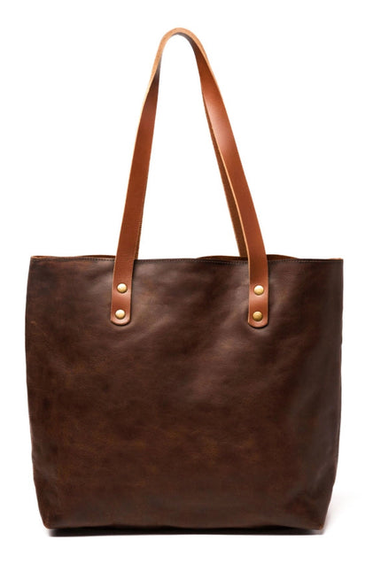 Classic Leather Tote Coffee Brown