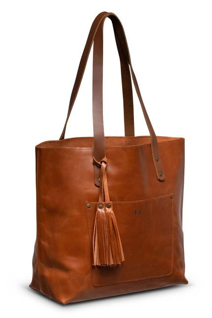 Classic Leather Tote Hazelnut Brown