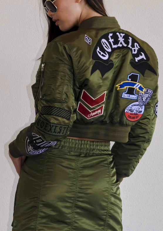 Coexist Multi Patches MA-1 Jacket Olive