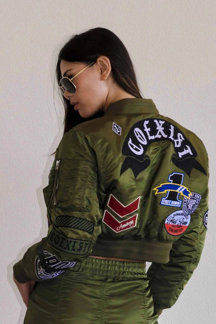 Coexist Multi Patches MA-1 Jacket Olive