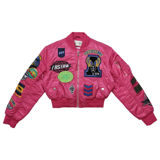 Coexist Multi Patches MA-1 Jacket Pink