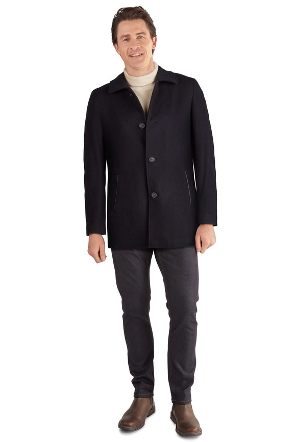 Cole Haan Classic Italian Wool Cashmere Topper Jacket