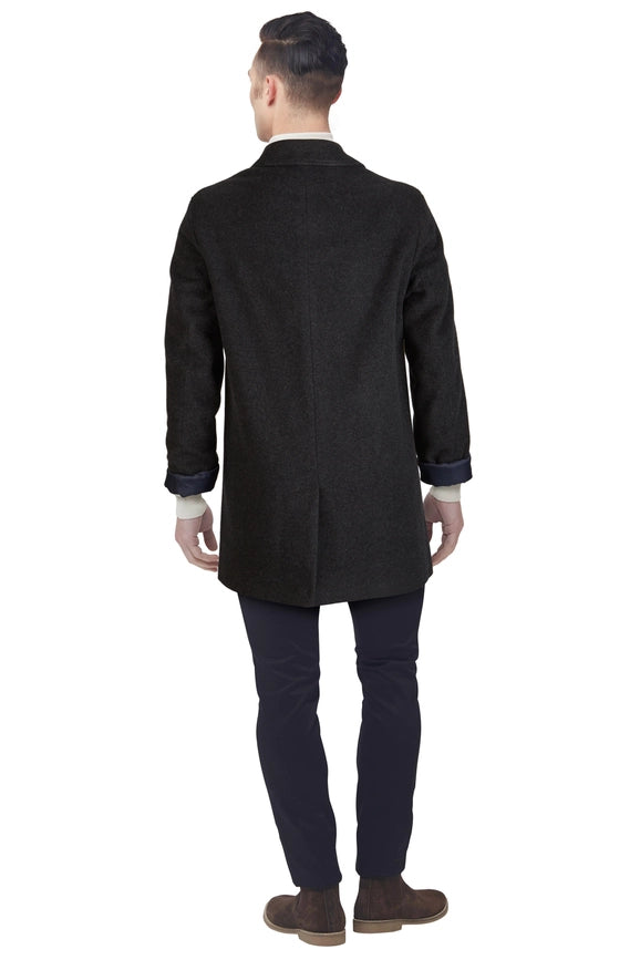 Cole Haan Classic Italian Wool Cashmere Topper Jacket