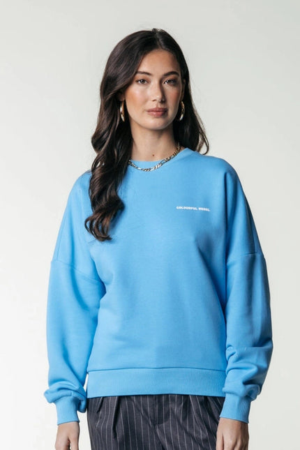 Colourful Rebel Logo Sweat | Mist Blue