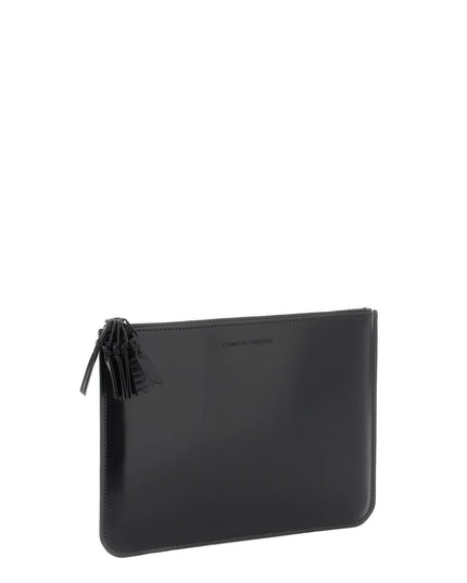 Comme Des Garcons Wallet brushed leather multi-zip pouch with