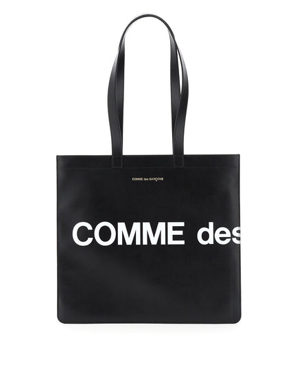 Comme Des Garcons Wallet leather tote bag with logo