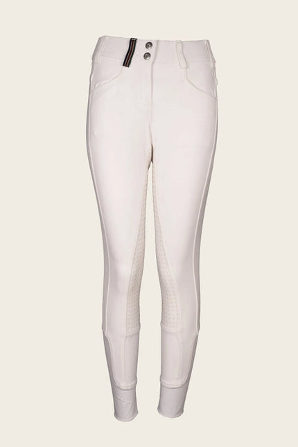 Coquet High Waist Full Seat White Bamboo Breeches