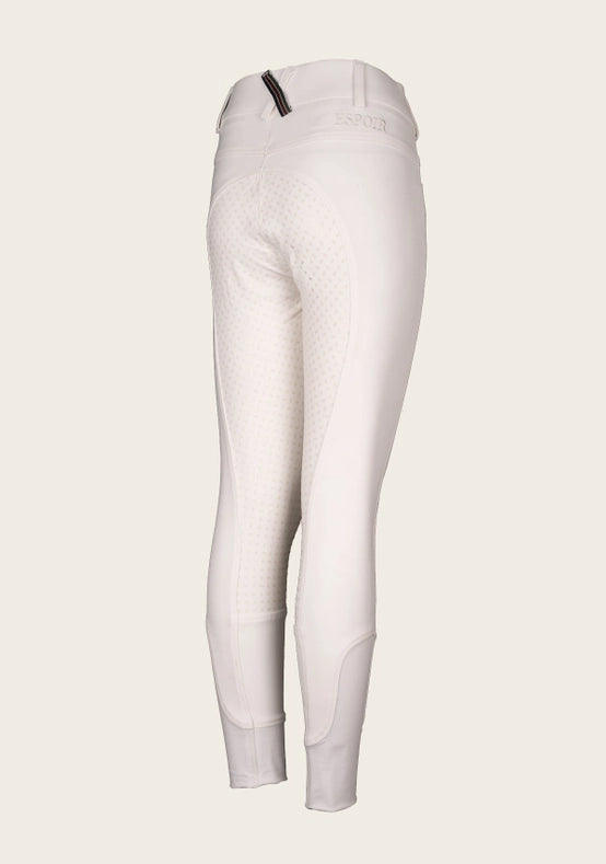 Coquet High Waist Full Seat White Bamboo Breeches