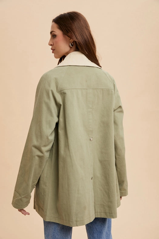 Cotton Chore Jacket  LIGHT OLIVE