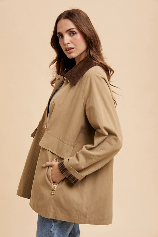 Cotton Chore Jacket  SANDY BEIGE