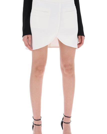 Courreges ellipse twill mini skirt in