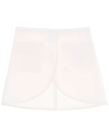 Courreges ellipse twill mini skirt in