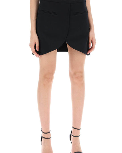 Courreges ellipse twill mini skirt in