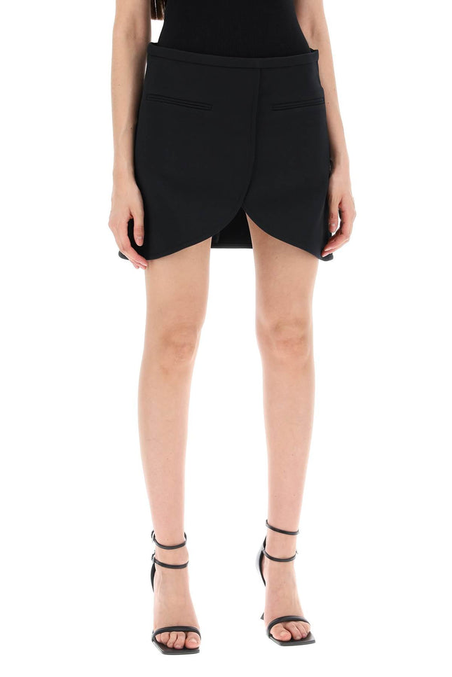 Courreges ellipse twill mini skirt in