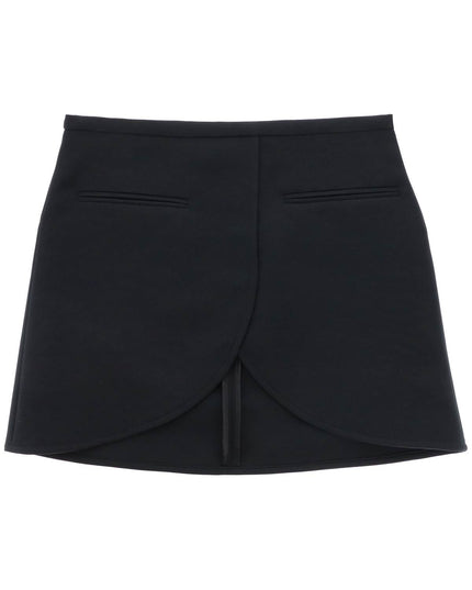 Courreges ellipse twill mini skirt in