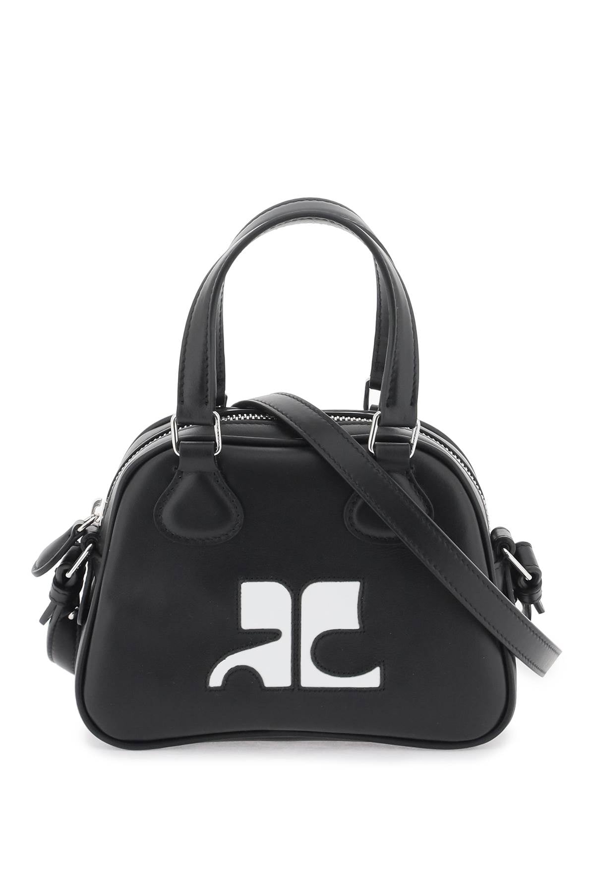 Courreges mini bowling bag purse - Black