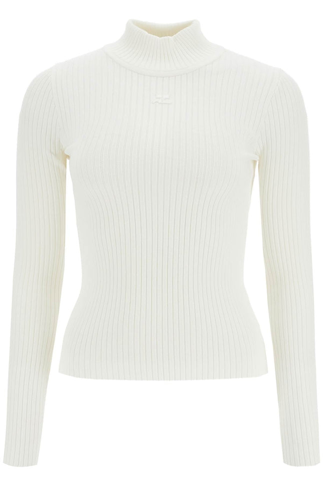 Courreges re-edition ribbed funnel-neck sweater