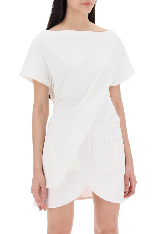 Courreges twisted body t-shirt - White