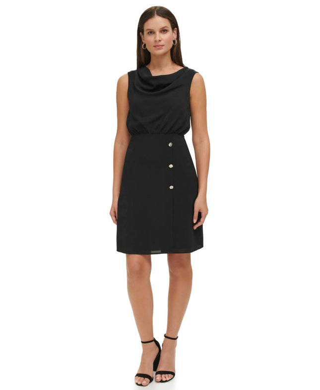 Cowl Neck Shift-Dress-Kensie Dresses-Urbanheer