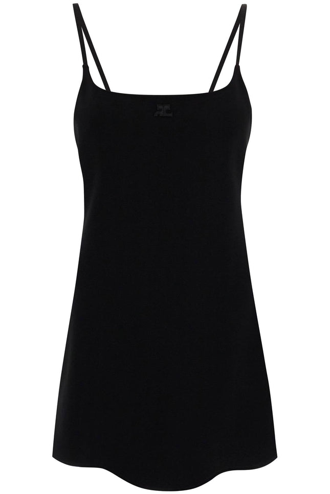 Crepe Mini Dress-women > clothing > dresses > mini-Courreges-38-Nero-Urbanheer