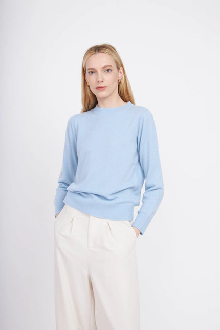 Crewneck Cashmere Sweater - Arctic Blue