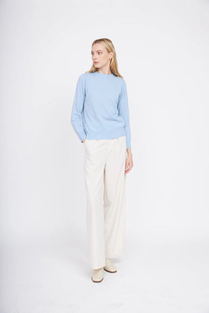 Crewneck Cashmere Sweater - Arctic Blue