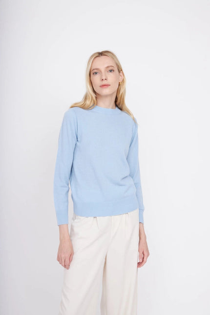 Crewneck Cashmere Sweater - Arctic Blue