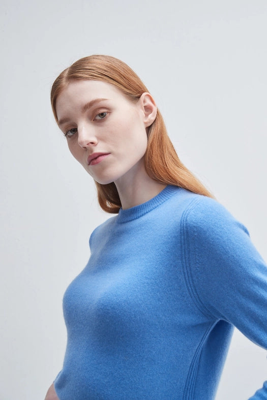 Crewneck Cashmere Sweater Azure Blue