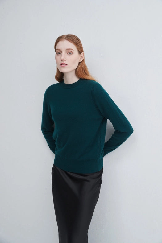 Crewneck Cashmere Sweater  Moose Green