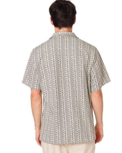 Crochet/Textured Short Sleeve Men's Shirt (4056)