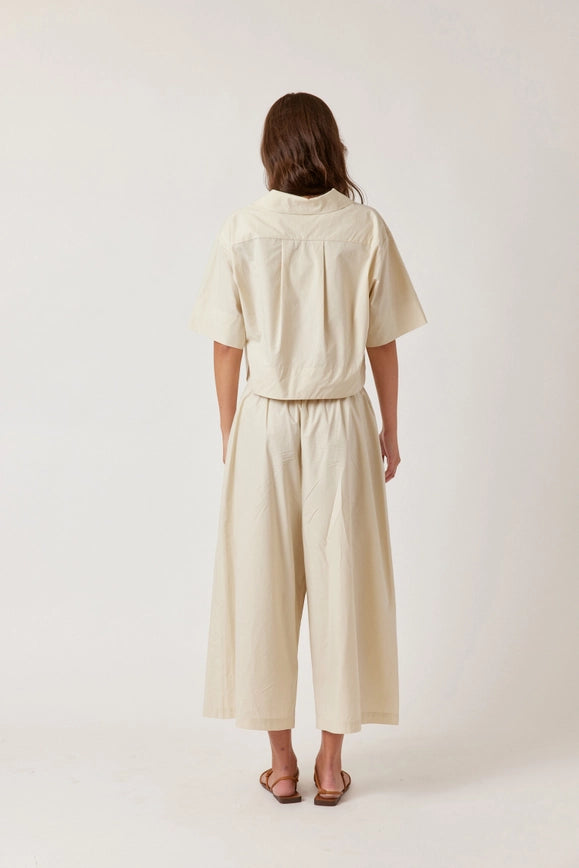 Cropped Cotton Pants-Pants-amente-XS/S-Beige-Urbanheer